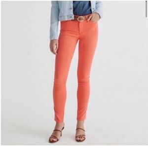 AG Adriano Goldschmied Prima Cigarette Crop pants in coral size 25